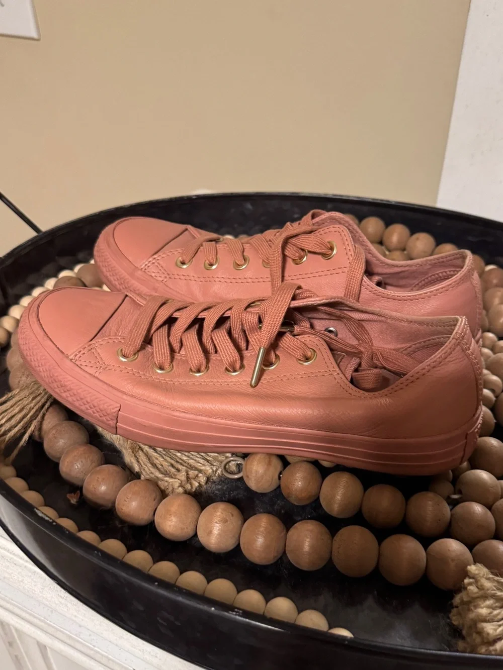 Converse gold toned